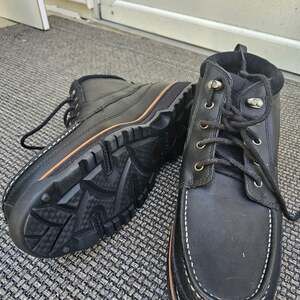 L.L.Bean Men's Black Leather Moc Toe Chukka Boots Size 11 Medium